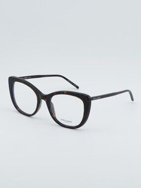 Saint Laurent SL778 002 Eyeglasses Havana 55mm Square Frame